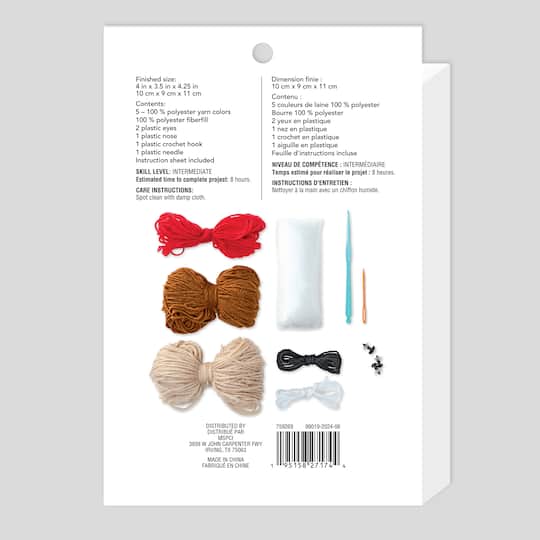 Intermediate Hedgehog Amigurumi Crochet Kit by Loops & Threads®